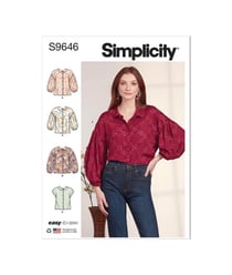 Patron Simplicity 9646 - Chemise boutonnée du 36 au 54 (FR) S9646.K5 taille n°FR 46-54