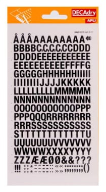 Lettres Transfert Noir 8mm