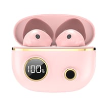 Ecouteurs Bluetooth 5.2 Etanches Réduction De Bruit Stéréo Sport Avec Boîtier Rose YONIS
