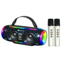 Enceinte Bluetooth Portable Waterproof Avec Son Puissant Et Lumières RGB Bleu YONIS