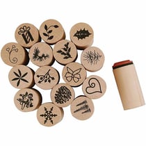Tampon Timbres Deco Art, Noël, H : 26 mm, d 20 mm, 15 pièces/ 1 Pq.