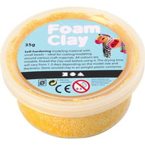 Pâte à modeler autodurcissante Foam Clay - Jaune - 35  g