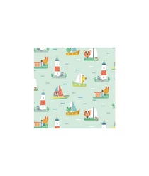 Tissu coton Dashwood Summer Fun marins de 140 cm de largeur 006 Vert vendu par 50 cm