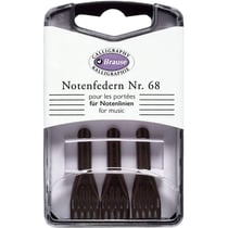 3 plumes d'écriture - Porte-plume - Pour réaliser des portées -Métal - Brause