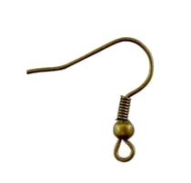 60 CROCHETS supports BOUCLES D'OREILLES metal bronze 18 mm - creation bijoux perles