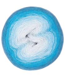 Pelote de coton CREATIVE COTTON DEGRADE LUCKY 8 - Rico Design 18 Bleu Aqua