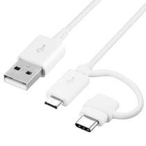 Câble 2 en 1 USB type-C et micro-USB 1M EP-DG930DWE Samsung Blanc