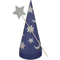 Lot de 6 Chapeaux et Baguettes de Sorcier