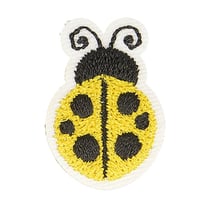 Ecusson thermocollant coccinelle jaune 2,5cm x 2cm