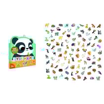 100 autocollants - animaux exotiques