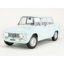 Voiture miniature de collection - NOREV - Alfa Romeo Giulia Ti 1964 - 1/18 - Bleu Sky - Monté métal