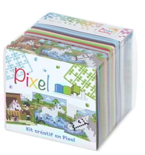 PIXEL Kit créatif cube 3 décors 6x6cm - Dans l'écurie