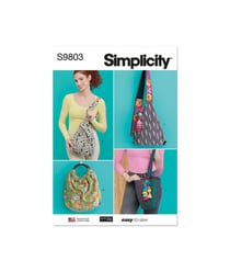Patron Simplicity 9803 - Sacs en quatre styles par Elaine Heigl Designs taille n°toutes les tailles