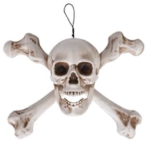 Tête de mort et os de pirate à suspendre - 40cm