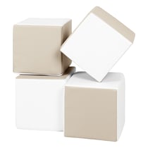 Lot cubes XXL mousse 4 pcs blanc, cappuccino