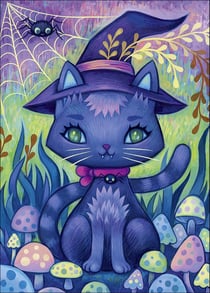 Puzzle 1000 pièces - Chat Sorcière - Heye