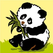 LUC - Kit canevas Soudan Panda 25x25cm