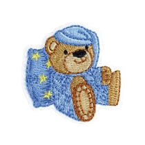 Lot de 3 écussons  oursons mignons dodo 4cm x 4cm