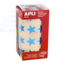 Gommettes rouleau Étoile 20mm Bleu métallisé x 1 416