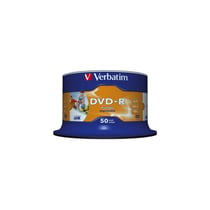 DVD-R Verbatim - 4,7 Go - Vitesse 16x - Lot de 50 disques imprimables