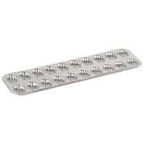 Plaque 20 madeleinettes - fer blanc - 395 x 125 x 13 mm