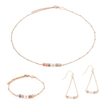 Collier, bracelet et boucles d'oreilles Piana en Pierres de Lune