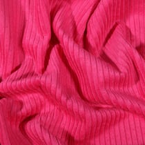 Tissu Velours côtelé uni Rose fuchsia