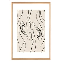 Tableau mural encadré lignes abstraites 65x97 cm