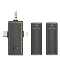 Microphone Sans Fil 3 En 1 Pour iPhone Type-C USB-C Jack 3.5mm Haute Qualité YONIS