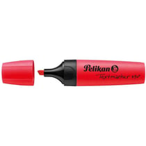 Lot de 10 surligneurs pointe biseautée 1 - 5 mm - PELIKAN - Rouge fluo - Textmarker 490