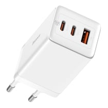 Baseus Chargeur GaN PD / QC port 2x USB et 1x USB-C ​65W avec Câble 1m 100W Blanc