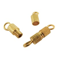 SACHET DE 4 FERMOIRS CYLINDRIQUES COLORIS OR