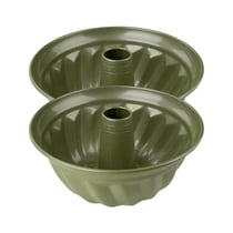 Ensemble de 2 Moules à kouglof 25 cm Zenker Green Vision