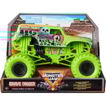 Monster jam geant : grave digger - voiture vert - vehicule echelle 1:24 - spin master - 20145453