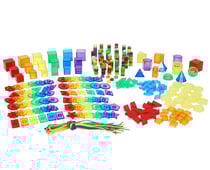 Formes géométriques colorées translucides