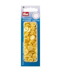 Lot de 30 boutons pression sans couture « Color Snaps » Rond 12,4mm - Prym - certifié Oeko-Tex BANANE