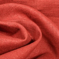 Tissu Ramie Lin uni Terre de Sienne