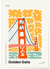 Affiche San Francisco 4 Golden Gate | A3 : 29,7x42cm