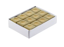 Boite de 12 craies pour queue de billard - Couleur camel