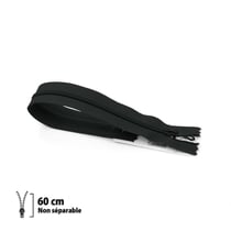 Fermeture éclair 60 cm Nylon 4mm
