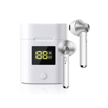 Avizar Écouteurs Sans Fil Bluetooth 5.0 TWS Modèle JeezPro avec Affichage LED Argent