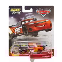 Vehicule cars drag racing : nitroade avec piston - voiture miniature xtreme racing series - mattel - gfv37