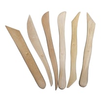 Outil de modélisation en bois, nature, 12 pointes différentes, 6 pces