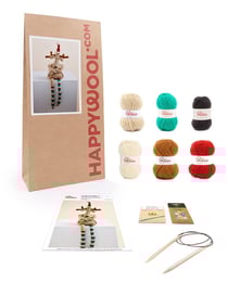 KIT TRICOT AMIGURUMI RENNE DE NOEL SABLE TU