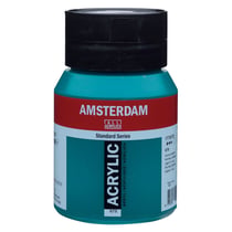 Peinture Acrylique - Vert phtalo - 675 - Amsterdam - Pot de 500ml
