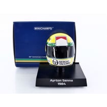 Casque de collection - MINICHAMPS - Réplique casque Ayrton Senna F1 1984 - Échelle 1/10 - Jaune/Vert