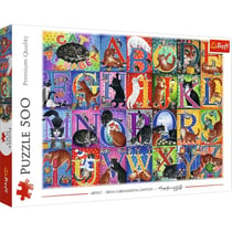 Puzzle 2D 500 pièces - Alphabet des chats - Trefl