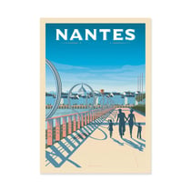 Affiche 30x40 cm - Nantes - Olahoop Travel Posters