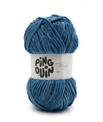 Fil velours 100GR à tricoter PINGO CHENILLE - Pingouin - certifié Oeko-Tex Paon Bleu