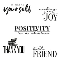 Tampons transparents texte 8- Sizzix
